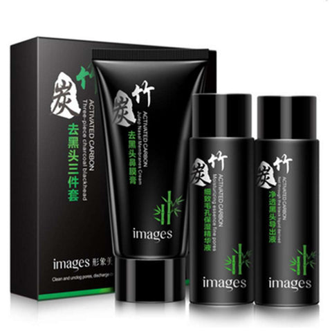 3pcs/set Women Nose Facial Blackhead Remover Cream Mask Shrink Pores Cream Set Face Skin Care Facial Beauty Accessories