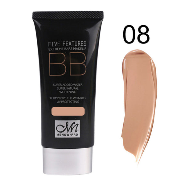 50ML Menow 2#/8# Skin/Dark Skin Color Facial Beauty Makeup Concealer Portable Size Natural Whitening Moisturizing BB Cream