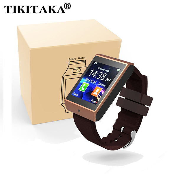 Bluetooth Smart Watch Wrist Clock Sync Notifier Support SMI/TF for iphone Android Samsung S5/S6/Note2/3 Smartphones Smartwatch